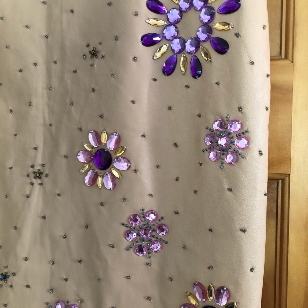 Genuine Leather Embellished skirt